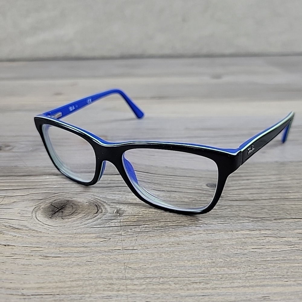 Ray-Ban Jr RB1536 3600 Youth Black Blue Square Eyeglasses 48-16 130‎ FRAMES ONLY